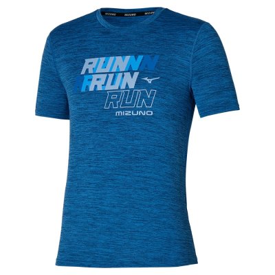 Camisa Mizuno Core Run Tee Hombre Azules - Chile M206LGXNAP
